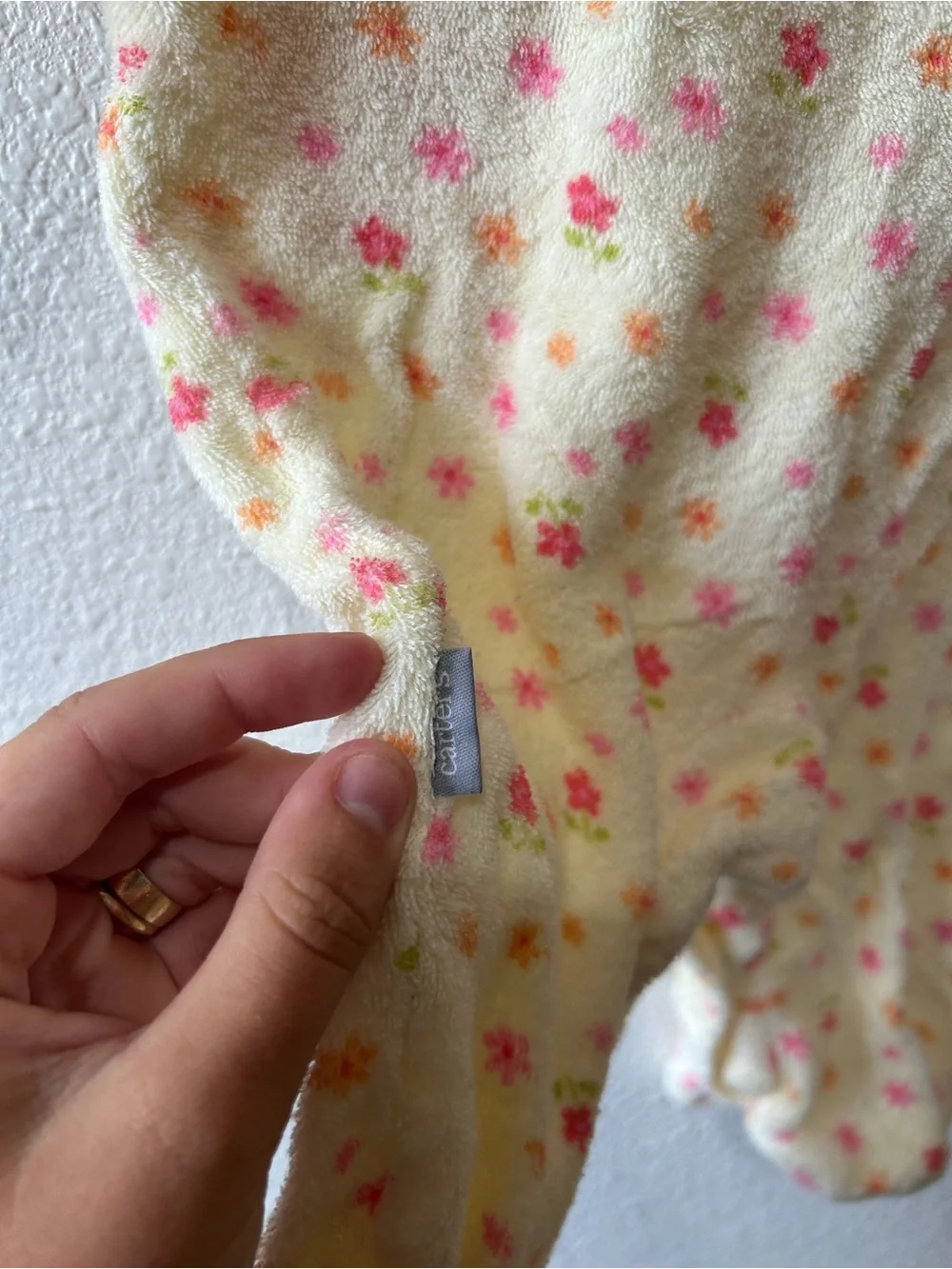 Vintage Carters Floral Footed One-Piece